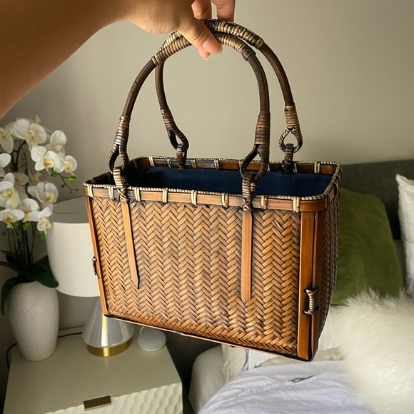 Handmade bamboo bag picnic basket - Picture 1 of 14